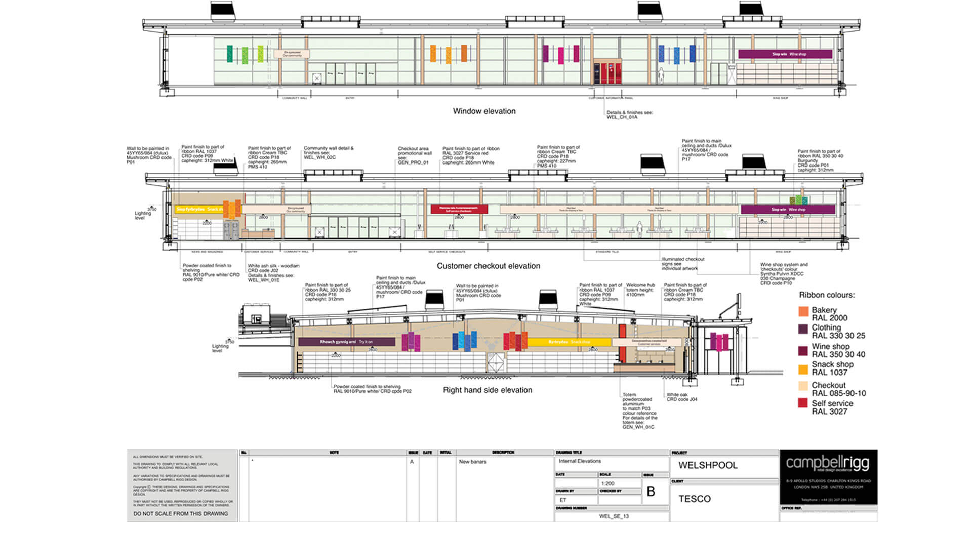 Tesco supermarket welshpool store architects drawings