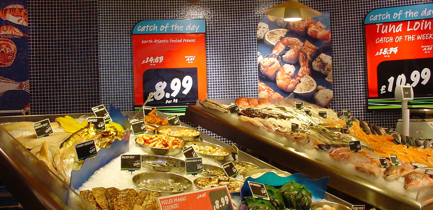 Safeway convenience store fish counter design