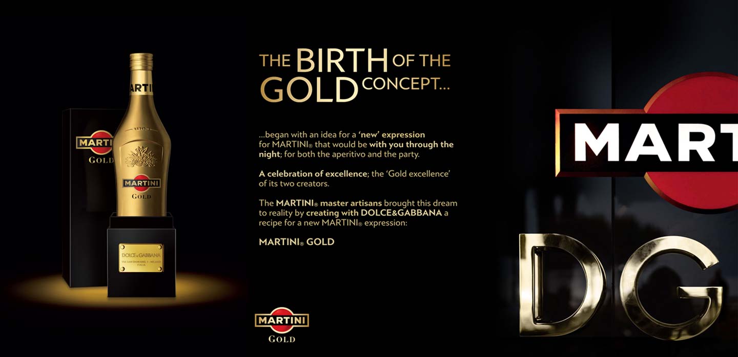 Innovative graphic promotion Martini Gold