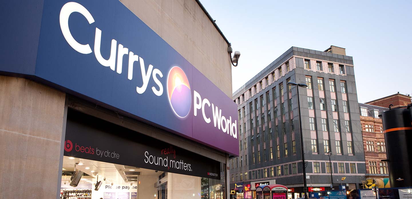 Currys PC World fascia design London
