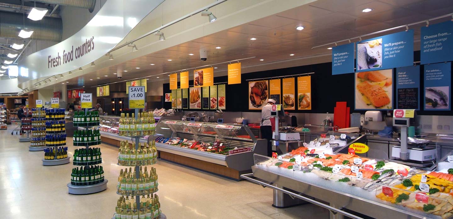 Tesco fresh food counter store design