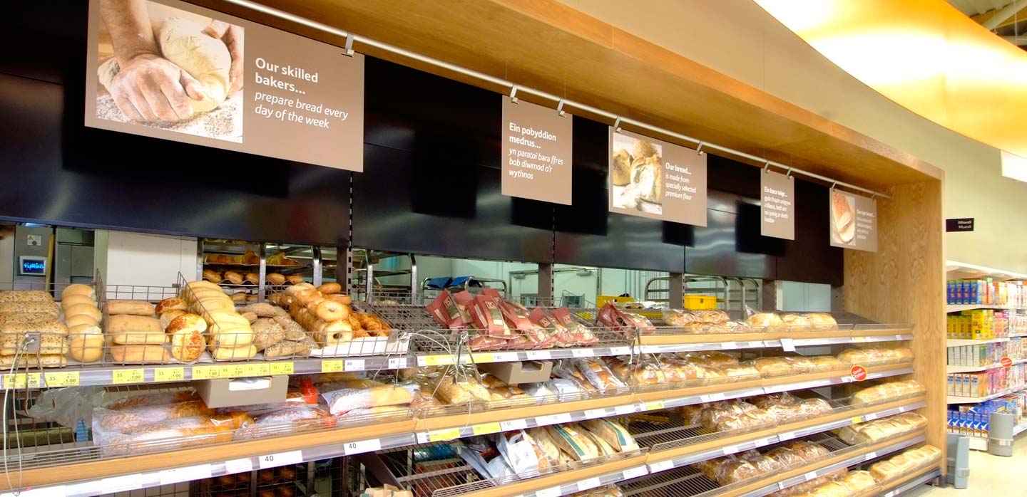 Tesco Supermarket Bakery department Welshpool