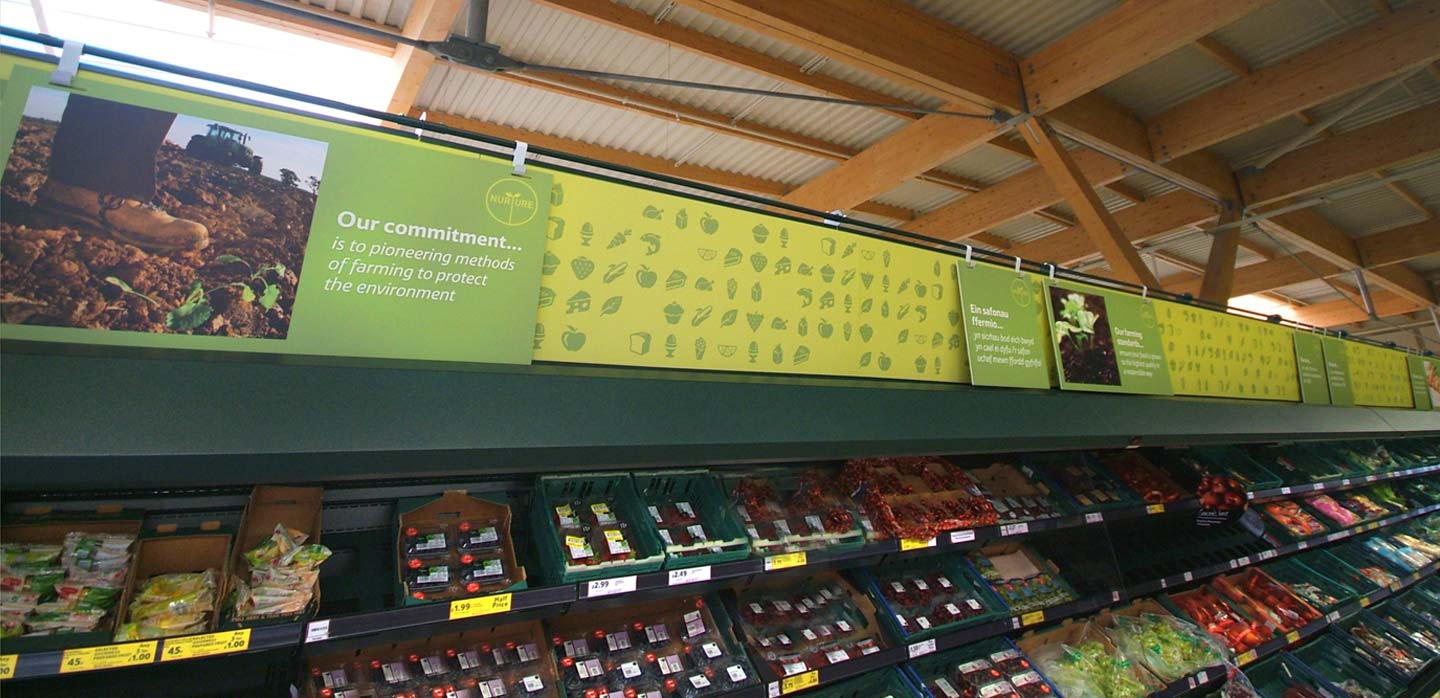 Tesco Supermarket Fruit and Vegetable department Welshpool